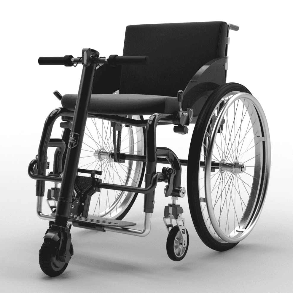UNAwheel Mini Active — электроприставка к инвалидной коляске
