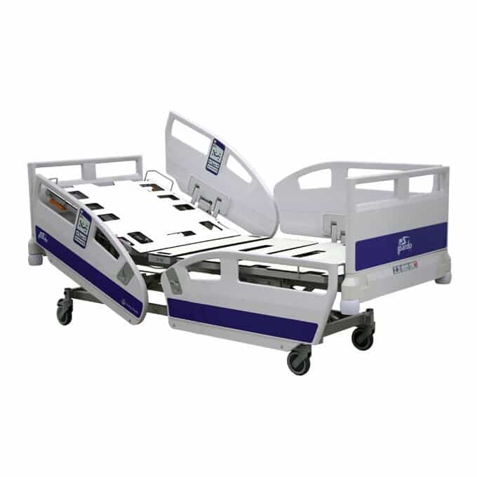 Кровать медицинская электрическая 4-х секционная NEWCARE V2 c двумя подъемными механизмами компасного типа