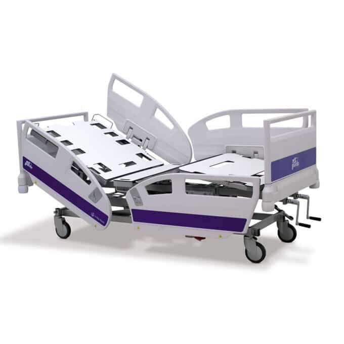 Кровать медицинская механическая 2-х секционная NEWCARE V1 Hidraulic (опционально 4-х секционная)